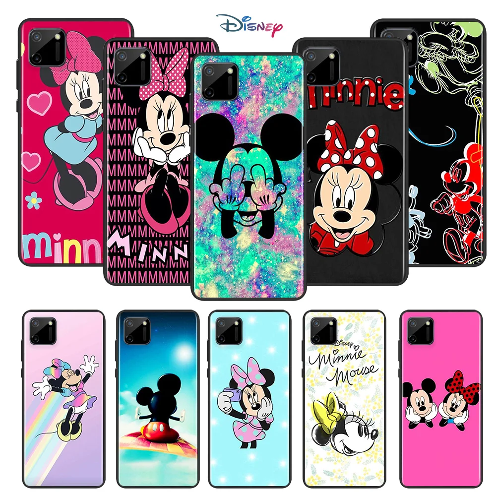 

Disney Cartoon Animation Lovely Mickey Mouse For OPPO Realme C15 C17 X2 X3 X7 XT X50 Q2 Q2i V3 V5 V15 Pro Soft Black Phone Case