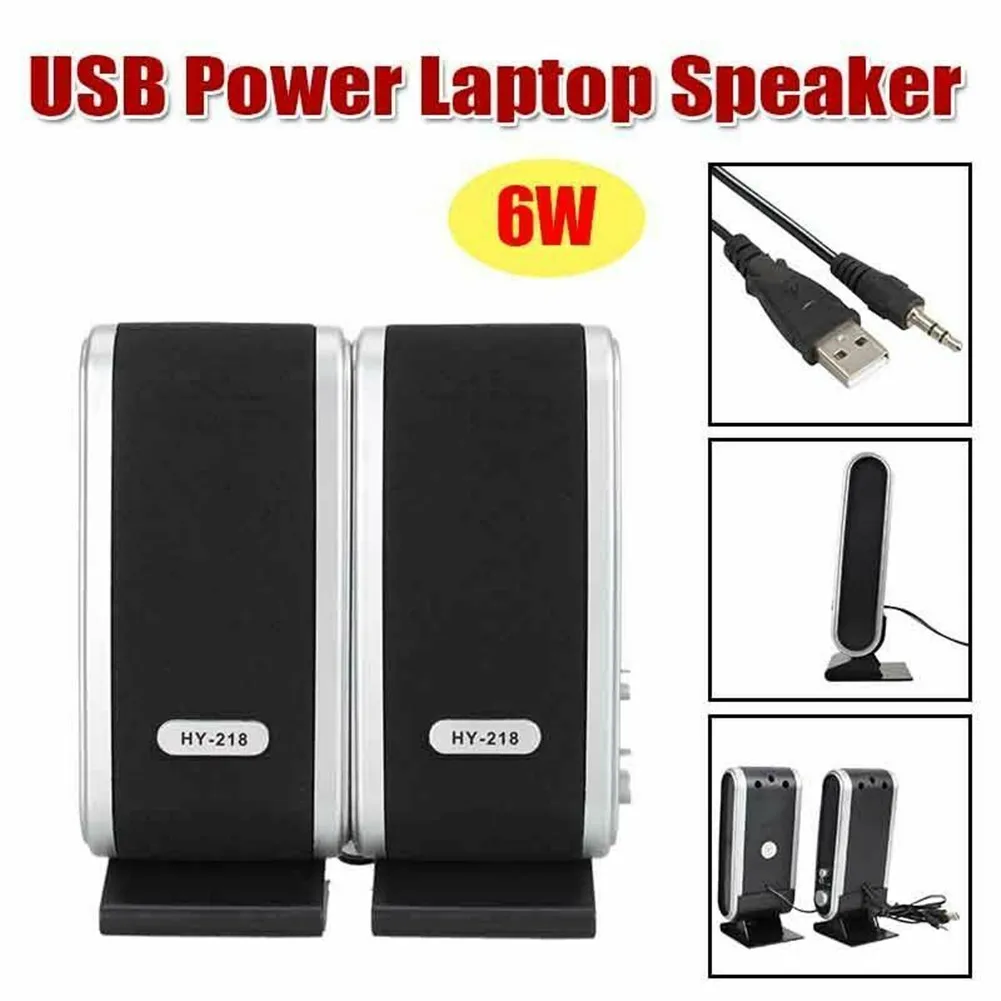 Маленькие портативные USB колонки 6 Вт для ноутбука настольного ПК одна пара