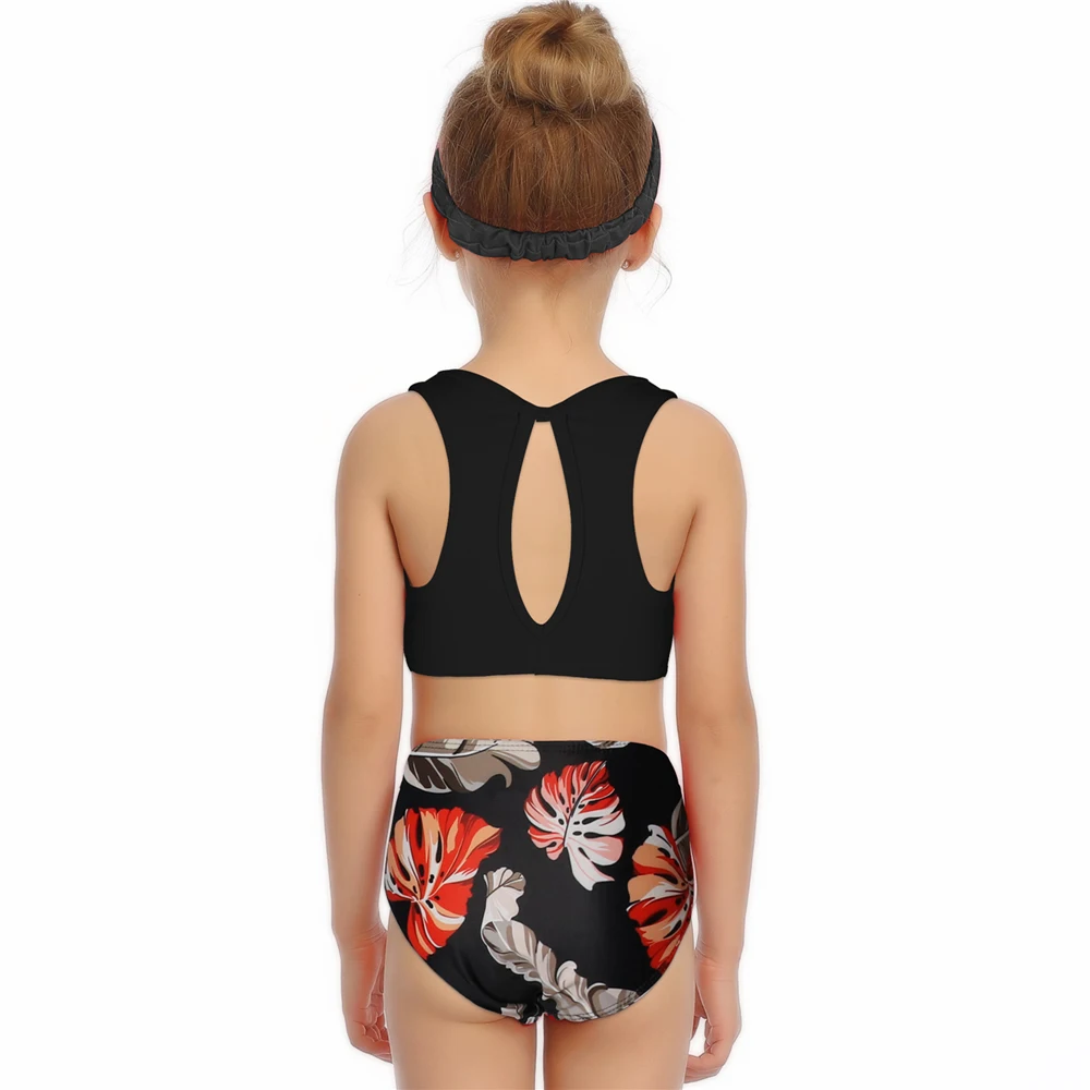 Купальник для девочек-подростков Детский комплект бикини с цветочным принтом