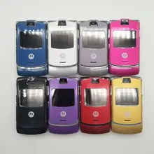 Хорошее качество оригинальная мировая версия флип GSM Quad Band Motorola Razr V3 мобильный телефон один год гарантии