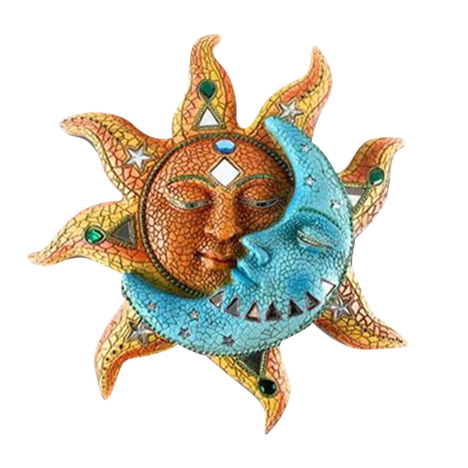 

Newly Sun and Moon Art Decoration Metal Crafts Craetive Gifts Wall Hanging Ornament for Home Garden Courtyard