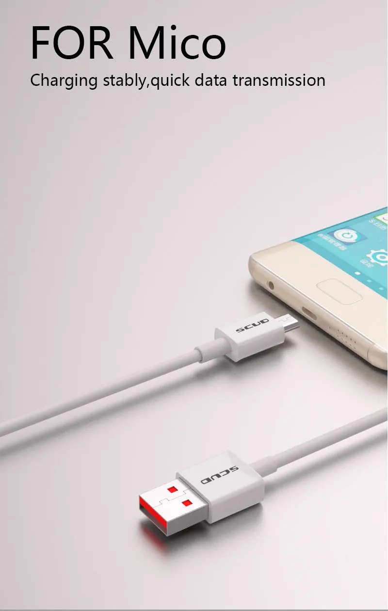 Кабель для передачи данных SCUD USB кабель type C Micro USB кабель для samsung Xiaomi huawei LG, usb-кабель для зарядки для iPhone X8 7 6 6S plus 5