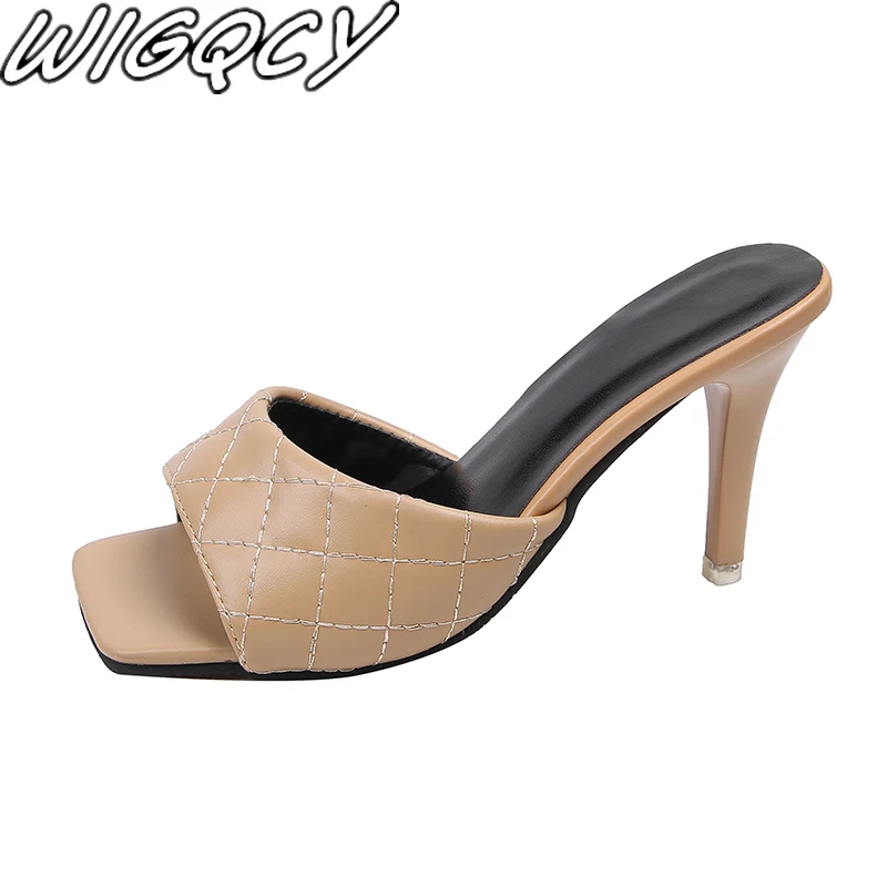 Женские босоножки на тонком каблуке Большие размеры 35-44 Летняя обувь брендовые