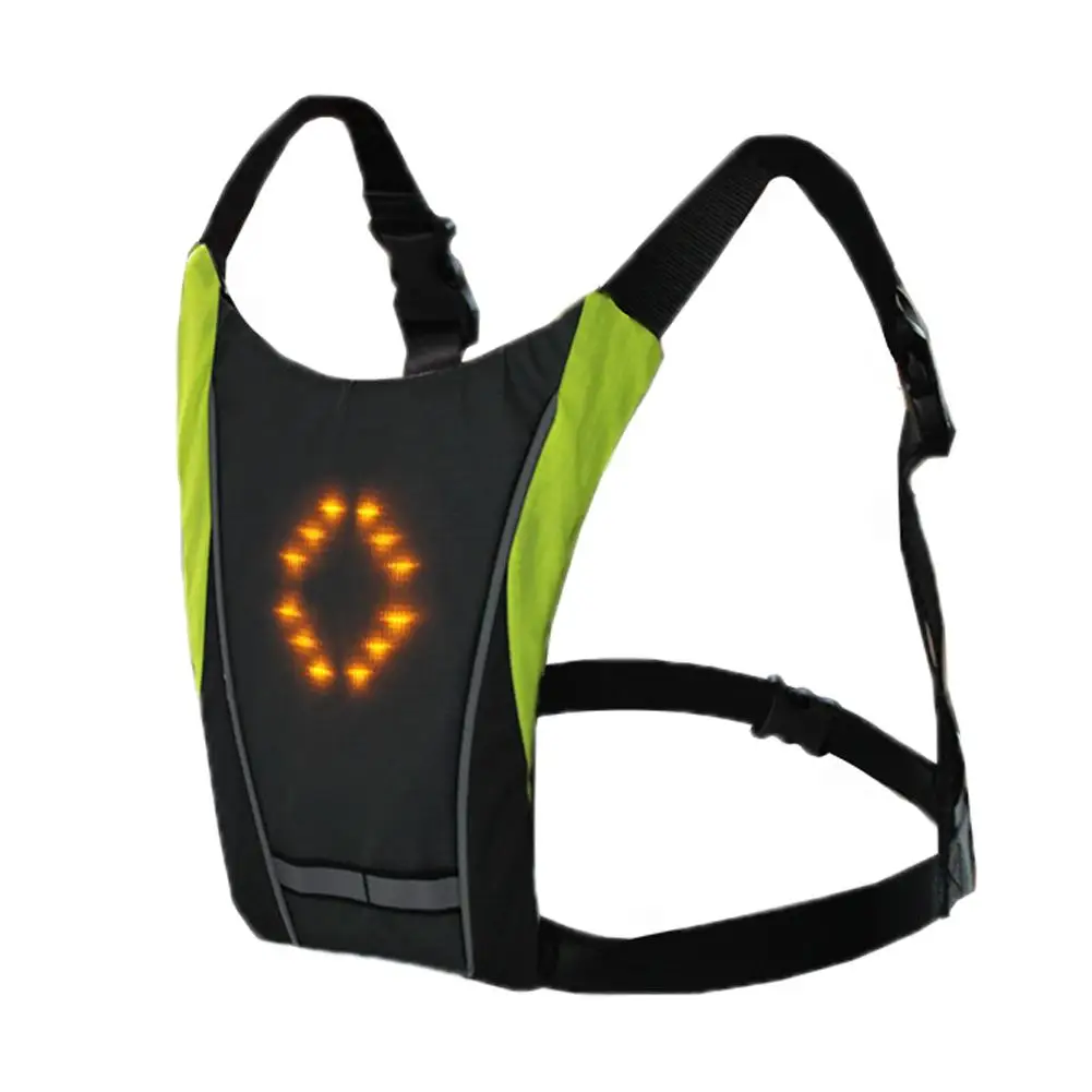 

Wireless Cycling Vest Turn Signal Led Reflective Vest Signal Riding Accessories Capacity Bike Bag Safety LED Turn Signal Light