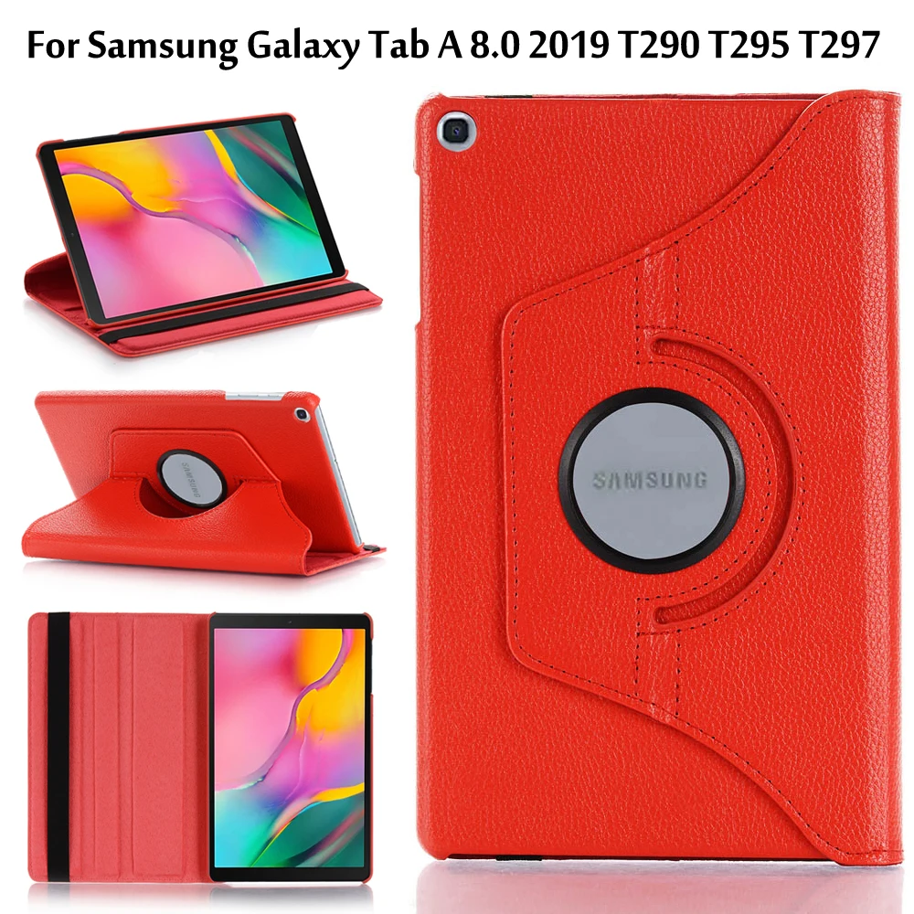 Вращающийся на 360 из искусственной кожи чехол для samsung Galaxy Tab A 8,0 T290 T295 T297 чехол Tab A 8,0 SM-T290 SM-T295 чехол