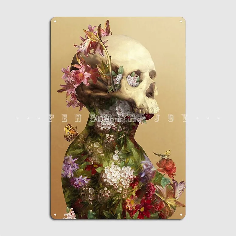 Memento Mori металлический знак клубный домашний дизайн живопись Декор оловянные