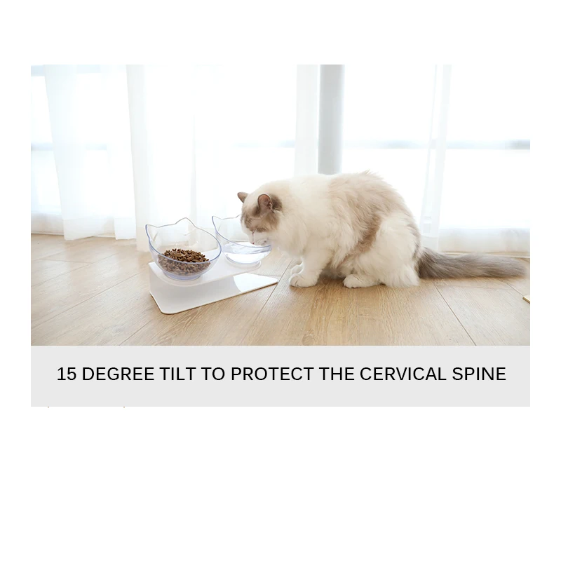 

Non-slip Cat Bowls Mascotas Double Bowls With Raised Stand Pet Food&Water Bowls For Cats Dogs Feeders Pet Products Cat Bowl