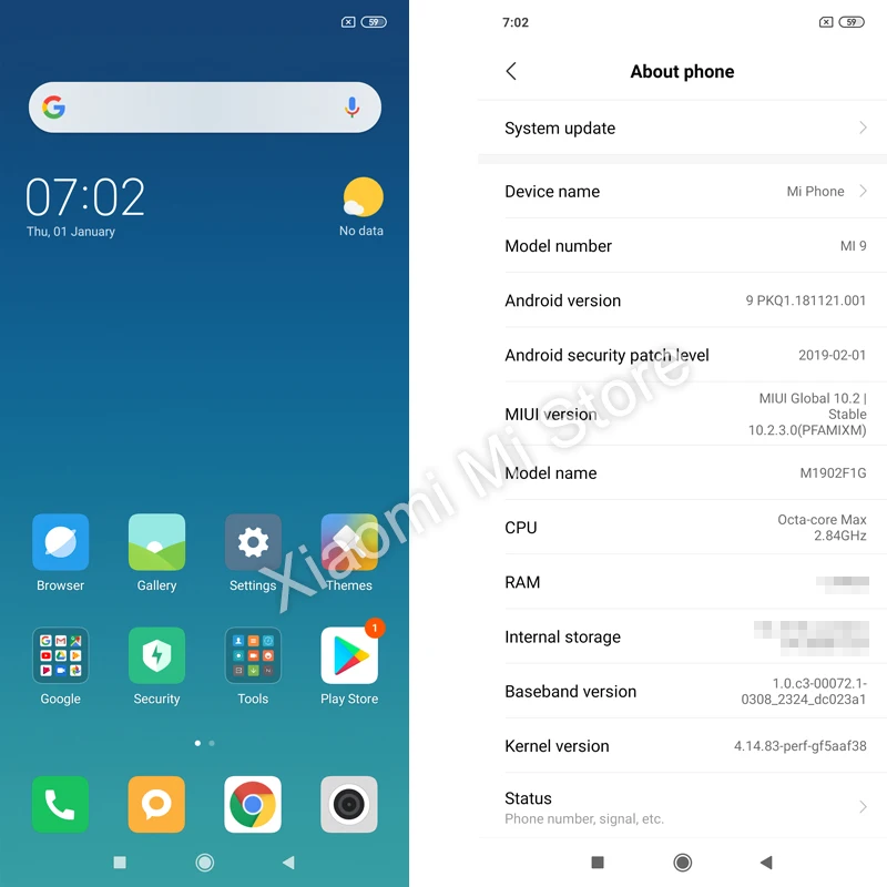 Мобильный телефон с глобальной ПЗУ Xiaomi mi 9 8 Гб 256 ГБ Snapdragon 855 6 39 дюйма 2340x1080 FHD 48 Мп +