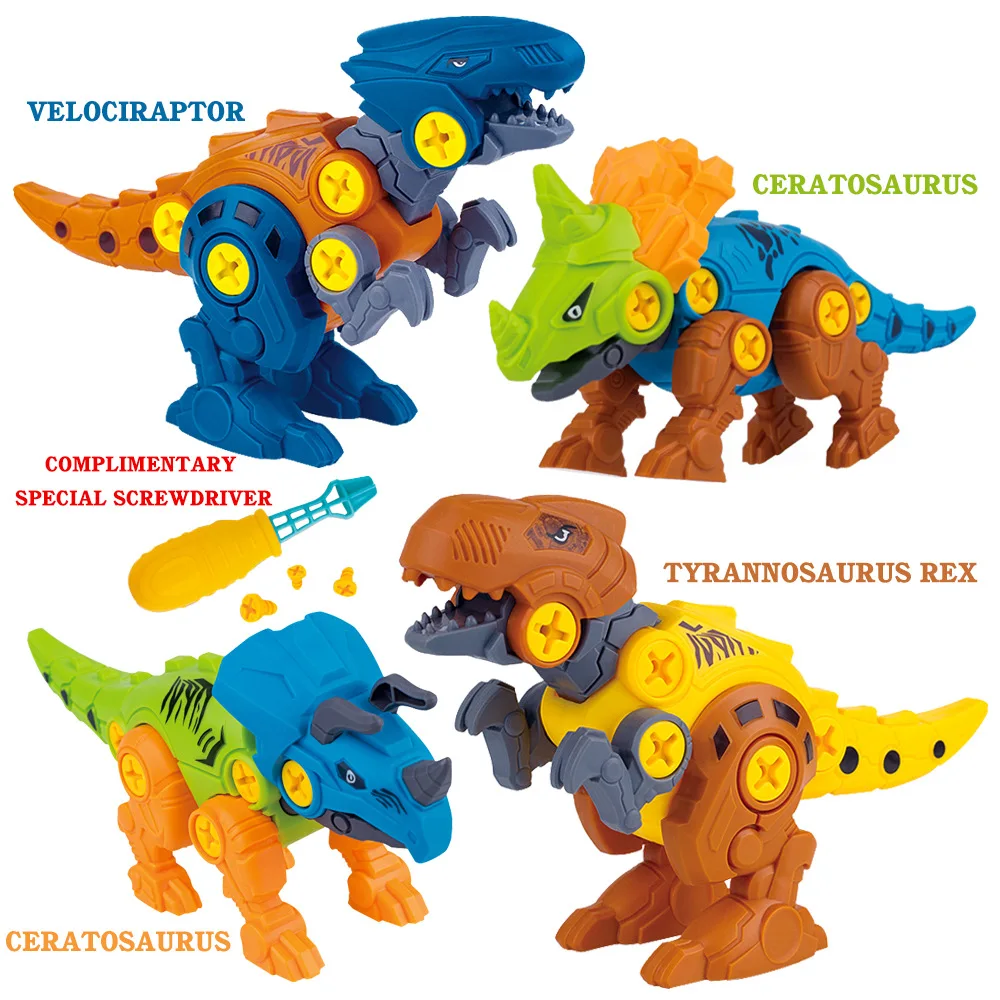Juguetes de dinosaurios para ni&ntilde;os y ni&ntilde;as, conjunto de ingenier&iacute;a de construcci&oacute;n artesanal, juguetes de aprendizaje, regalo de Pascua para ni&ntilde;os de 3 a 10 a&ntilde;os-3