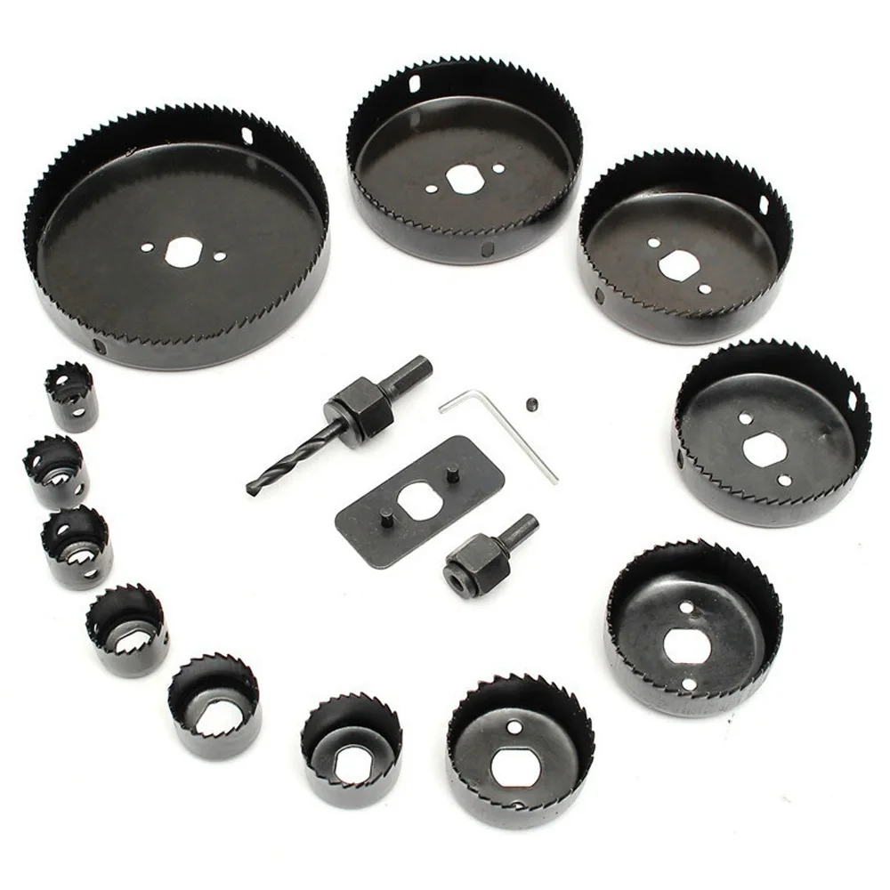 

16pcs Wood Working Hole Cutter Plastic Boxed Hole Saw Gypsum Board Ceiling Punching Set Drilling Saw Kit Garden Tool