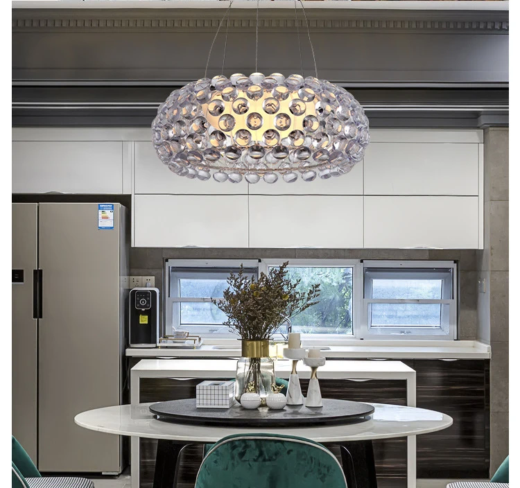 Современная акриловая Подвесная лампа R7S для гостиной светильник столовой