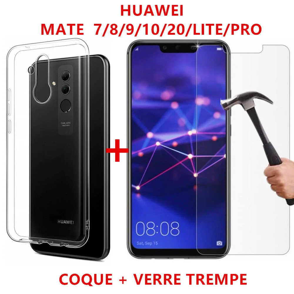 

Anti-Scratch Coque For Huawei Mate 20/Lite/Mate10/9/8/7 aux choix+ Film Verre tremp