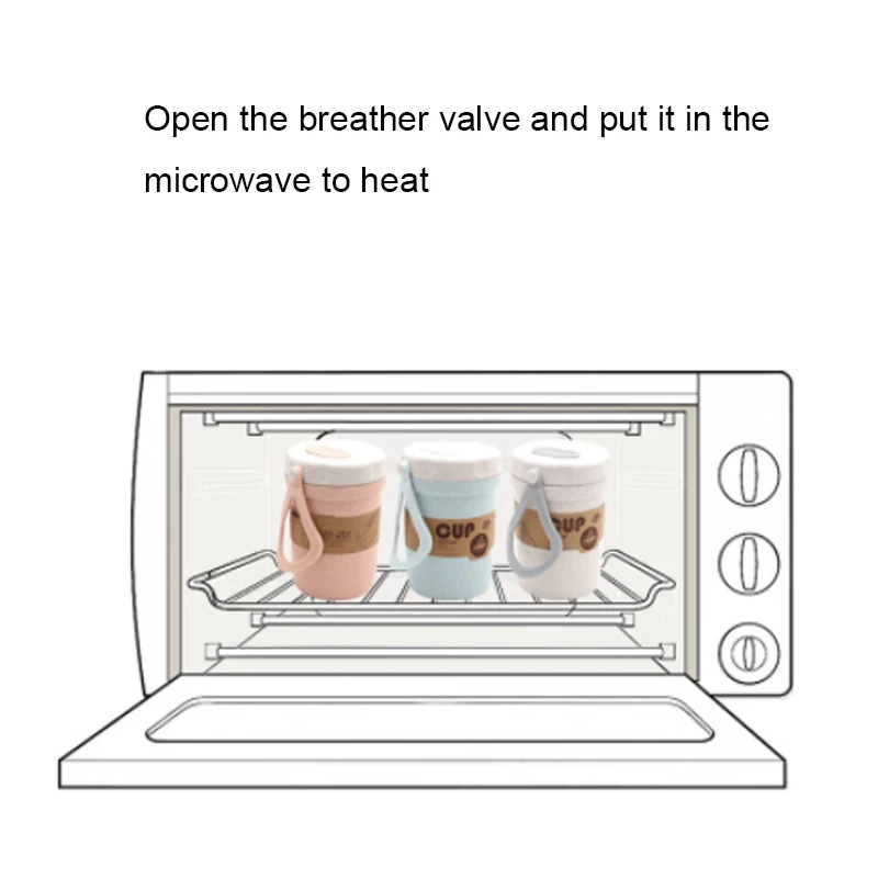 Портативный герметичный Ланч-бокс чашка для каши пшеничной соломы супа