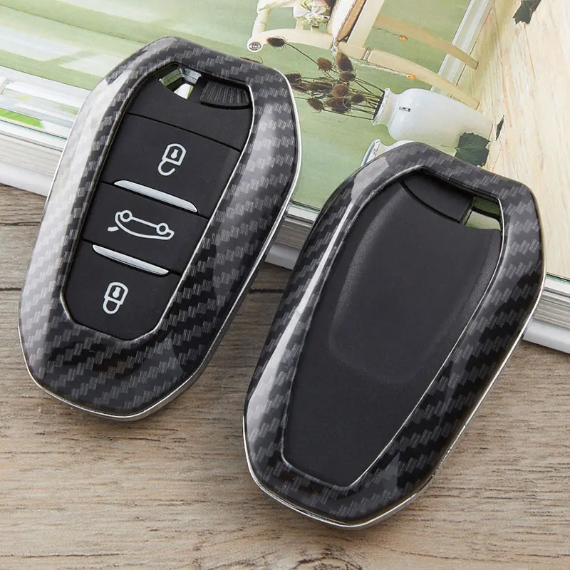 Чехол для автомобильного ключа из АБС-углеволокна чехол Citroen C4 CACTUS C5 C3 C6 C8 Picasso Xsara