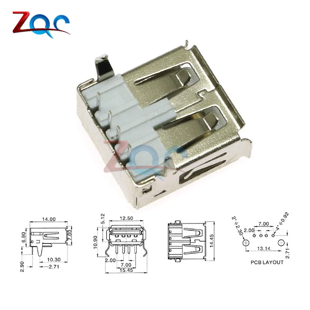 10 шт. разъёмы USB 2 0 типа A 4 контакта|connector 4pin|4pin femaleconnector female |