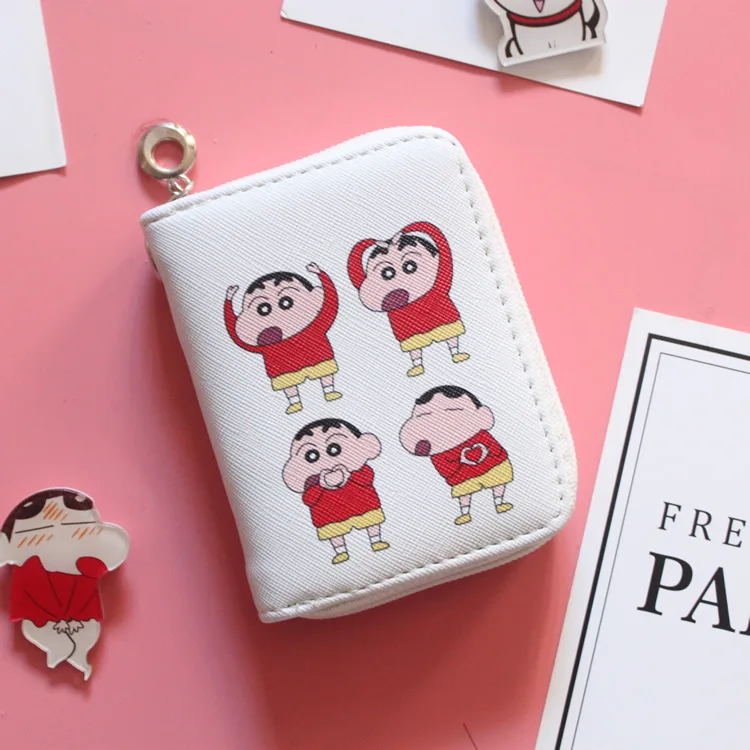 Миниатюрные кошельки Crayon Shinchan с принтом кошелек для мелочи вместительный клатч