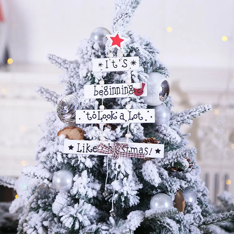 Рождественская подвесная Елочная игрушка украшения деревянный подвесной