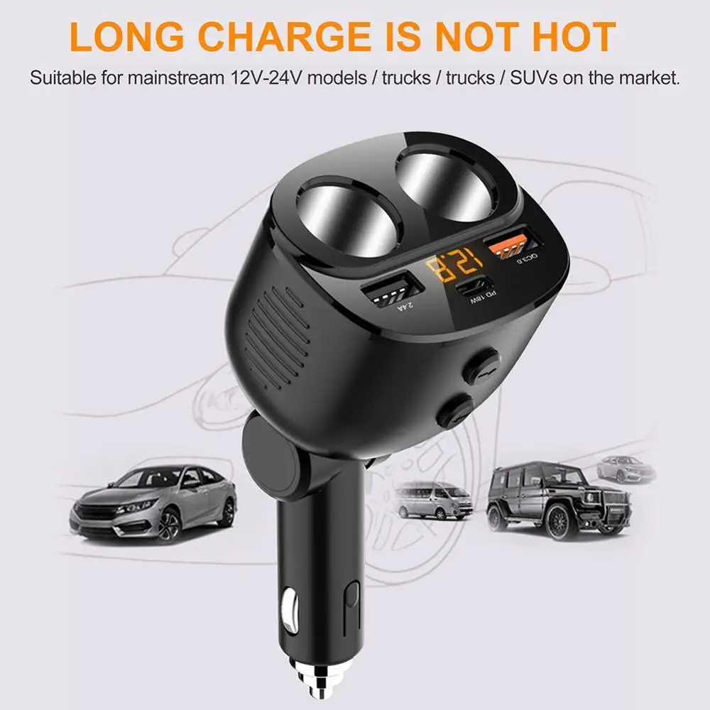 12V разветвитель автомобильного прикуривателя Автомобильный сплиттер разъема