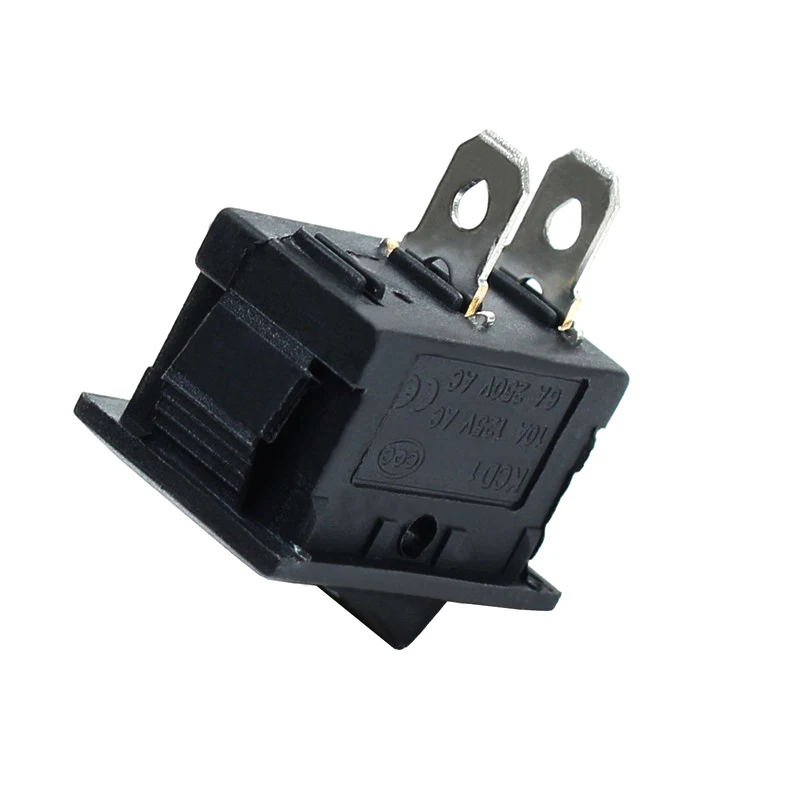 5 шт черный кнопочный мини-переключатель 6A-10A 250V KCD1-101 2Pin оснастки кнопка