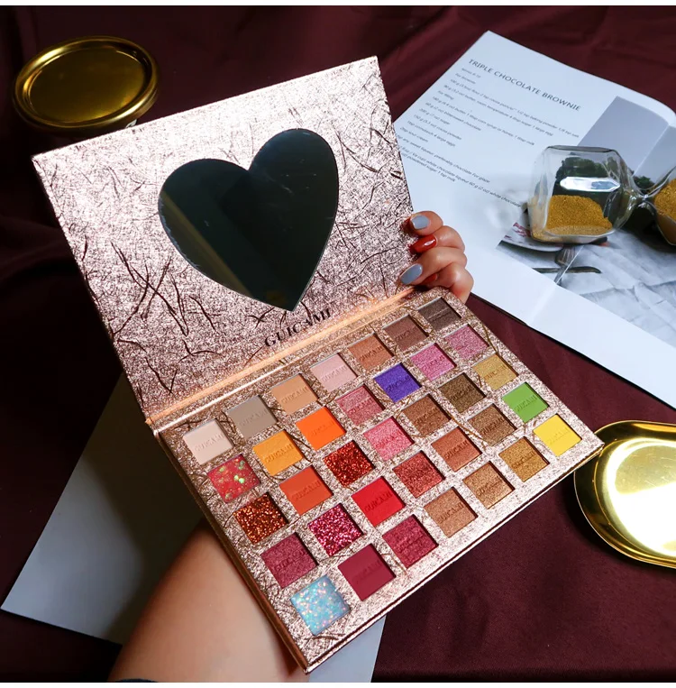 Косметика 35 цветов мерцающие матовые тени для век Палитра блестящие