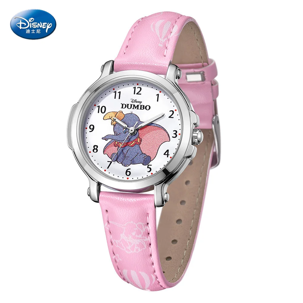 

Disney children's girl's Wristwatch Dumbo series watch elementary school cartoon children's quartz watch Water Resistant Buckle