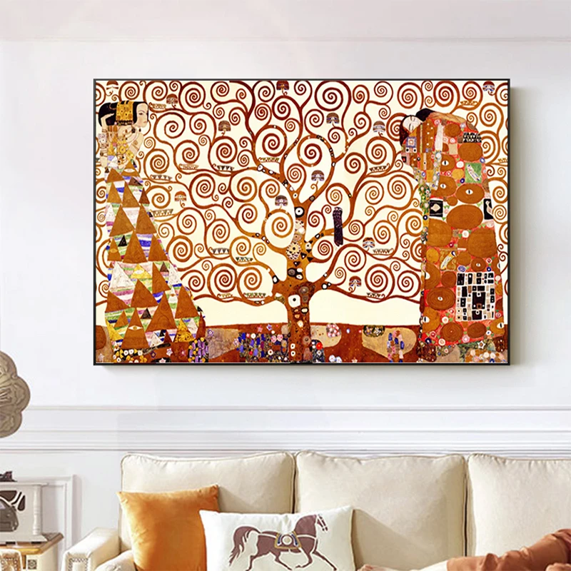 Густав Климт Древо жизни картина маслом на холсте Плакаты и принты Cuadros настенные