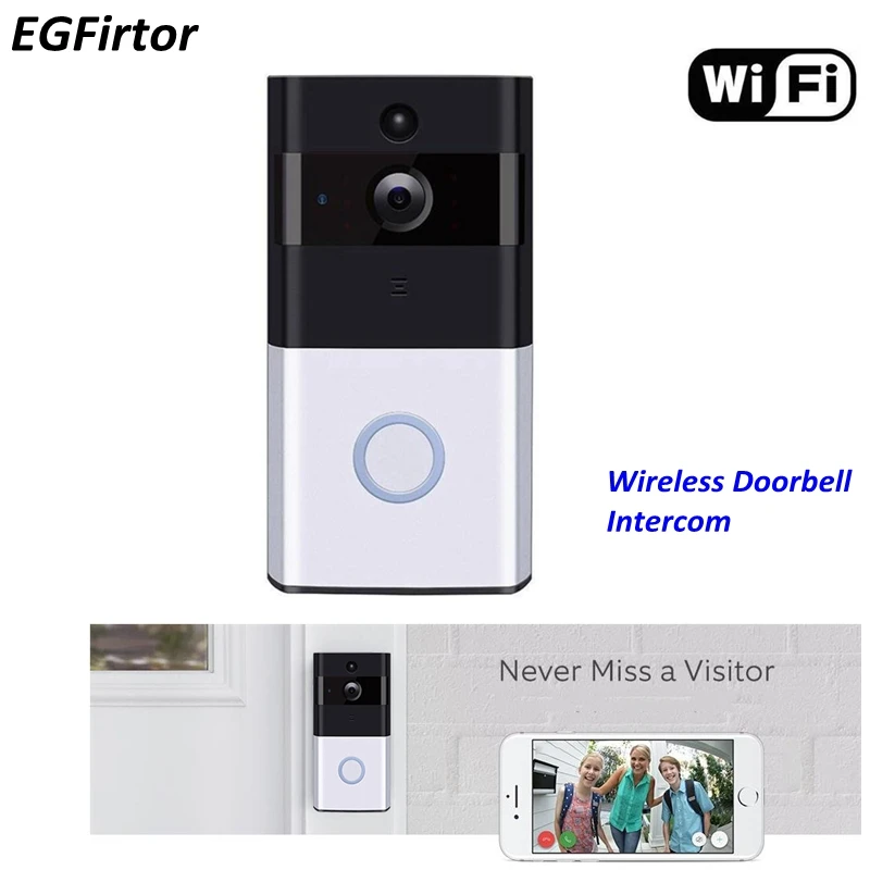 Smart Home Wireless WIFI Video Intercom Doorbell Visual Recording Mobile Phone Remote Surveillance Alarm Infrared PIR Sensor