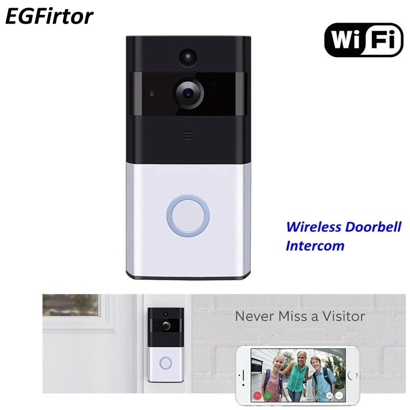 Беспроводной видеодомофон с Wi Fi для умного дома дверной звонок визуальная запись