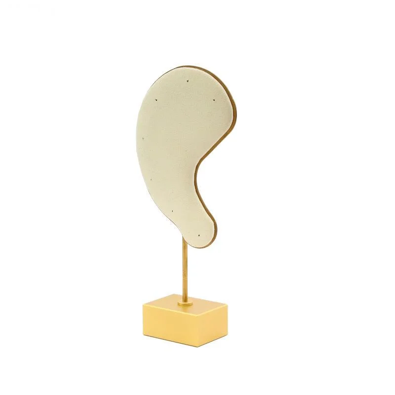 

Ear-shaped Ear Clip Stud Jewelry Display Organizer Stand Fashion Earring Display Multi-color Microfiber Holder Home Decore