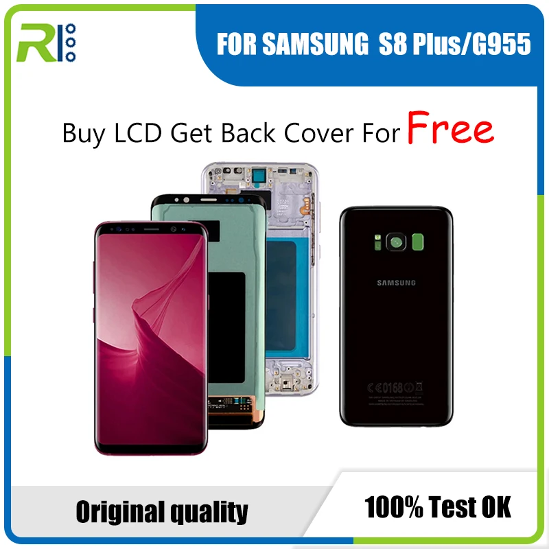 

100% Оригинальный Amoled S8 + дисплей для Samsung Galaxy S8 Plus G955F G955FD G955U 2-дюймовый сенсорный ЖК-экран
