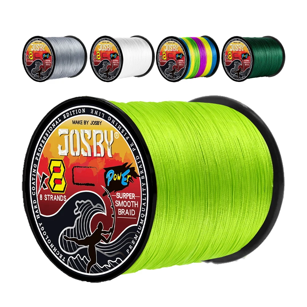 

Плетеная рыболовная леска JOSBY 8X для ловли карпа, 300 м, 500 м, 8 нитей, японская многонитевая полиэтиленовая леска для соленой/пресной воды, плете...