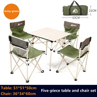 hewolf outdoor folding table and chair portable picnic table 5 piece outdoor self driving tourist leisure table and chair set