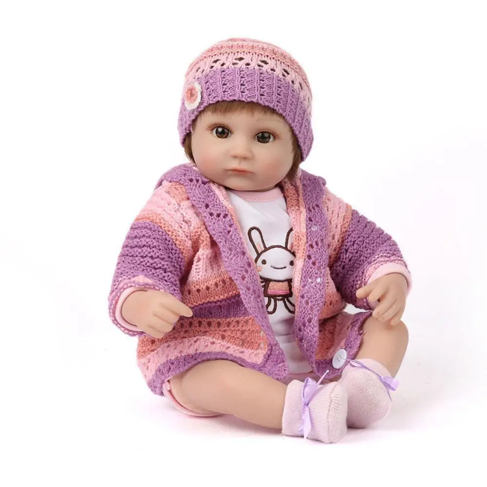 

NPK 16'' 40cm Silicone Vinyl Rebirth Baby Doll Children Playmate Doll Soft Real touch Toys for Gift on Birthday and Xmas