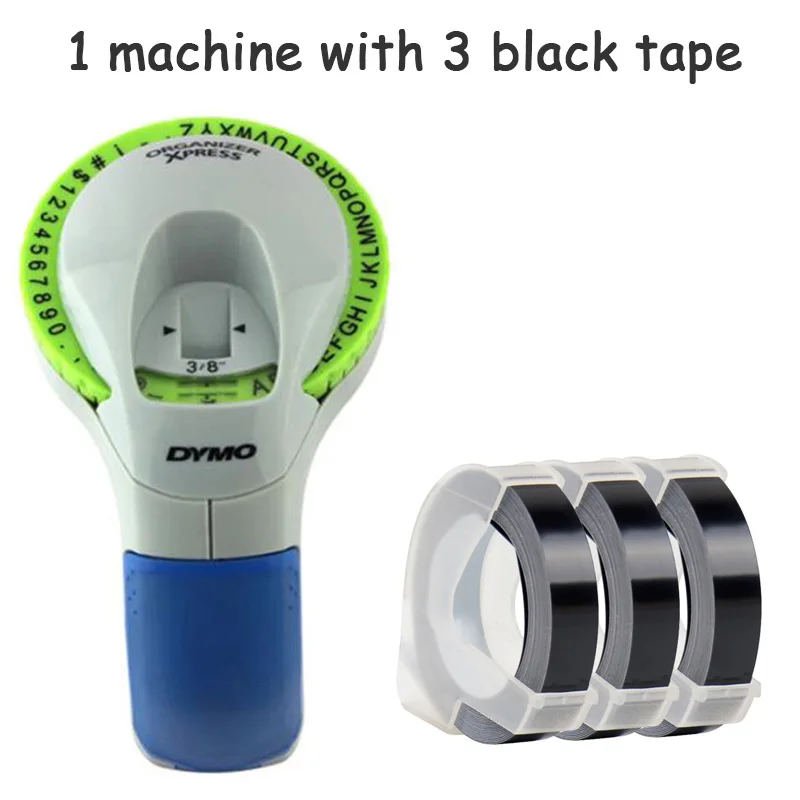 Dymo 12965 ручные принтеры этикеток dymo 1610 1540 motex c101 9 мм 3D тиснение ленты для Dymo Органайзер Xpress производители этикеток - Цвет: machine add 3 black