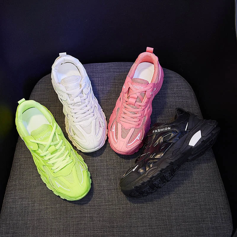 

2020 Fashion Shoes for Women Platform Sneakers Breathable Casual Dad Shoes Vulcanized shoes Lady Running Shoes tenis feminino