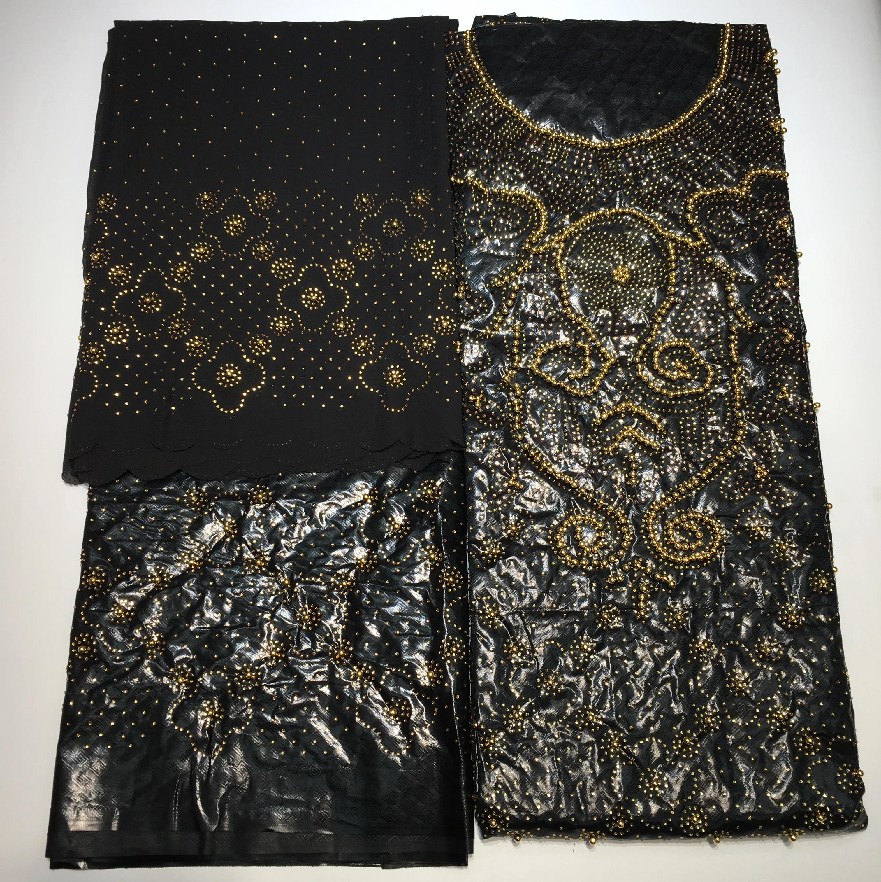 Новое поступление хлопок Базен riche getzner морская парча ткань Высокое качество Базен riche кружевная ткань 7 ярдов