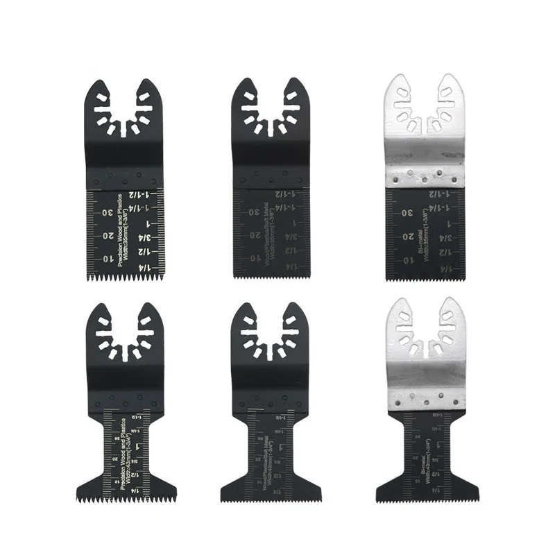 

Universal 20pcs Oscillating Multitool Saw Blades Woodworking Power Tool Multimaster Plastic Wood Semi-circular Straight Cutting