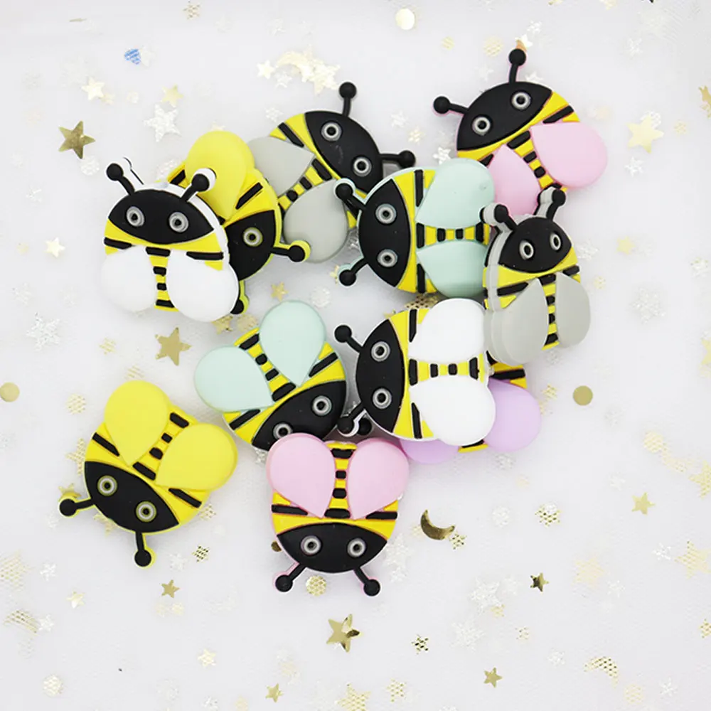 5 шт. силиконовые бусины Honeybee 2 8 см Прорезыватели для зубов игрушки Perle