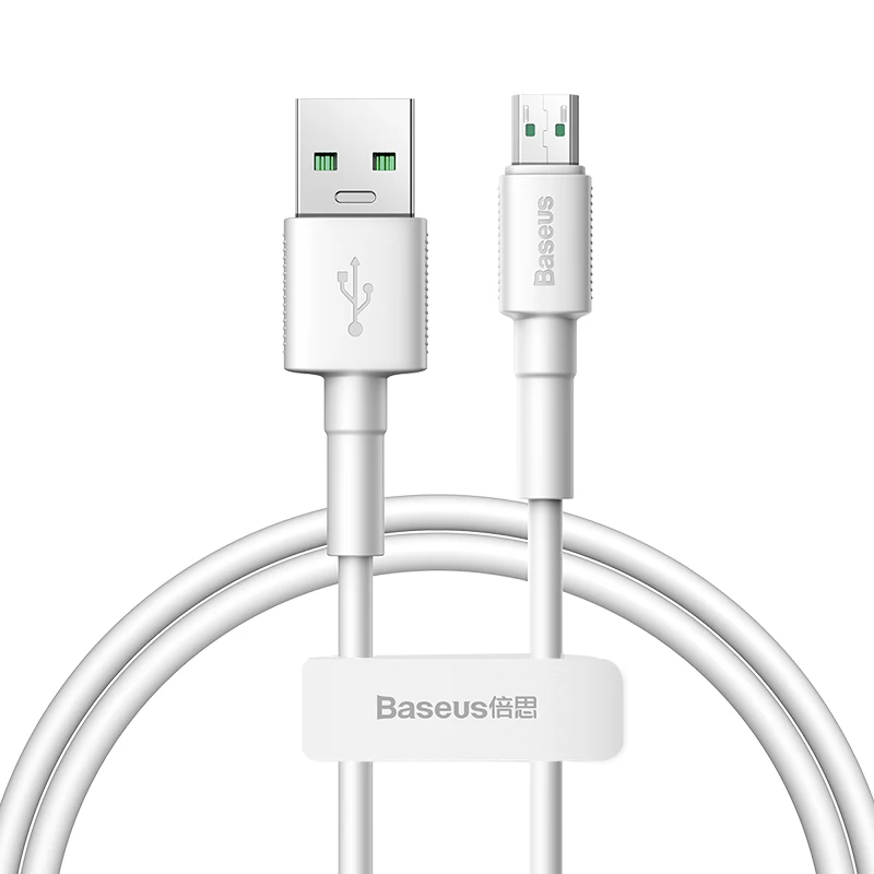 White Baseus 20 Вт Micro USB кабель для Xiaomi Redmi Android 4A кабель передачи данных для быстрой зарядки для OPPO VIVO Кабель зарядного устройства микро-usb высокой мощности - Цвет: White