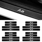 Автомобильный Стайлинг, 4 шт., защитные наклейки на порог автомобильной двери из углеродного волокна для Audi a1, a2, a3, a4, a5, a6, a7, a8, Q1, Q2, Q3, Q4, Q5, Q6, Q7