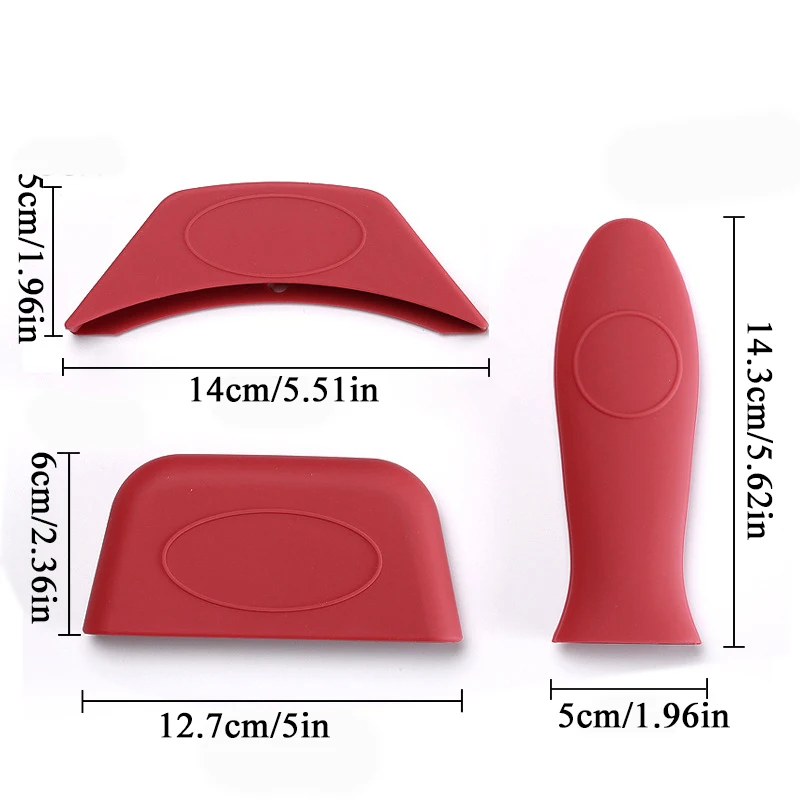 

Pots Handle Parts Adeeing Non-Slip Silicone Handle Holder Cookware Parts Potholder Cast Iron Skillet Grip Sleeve Cover