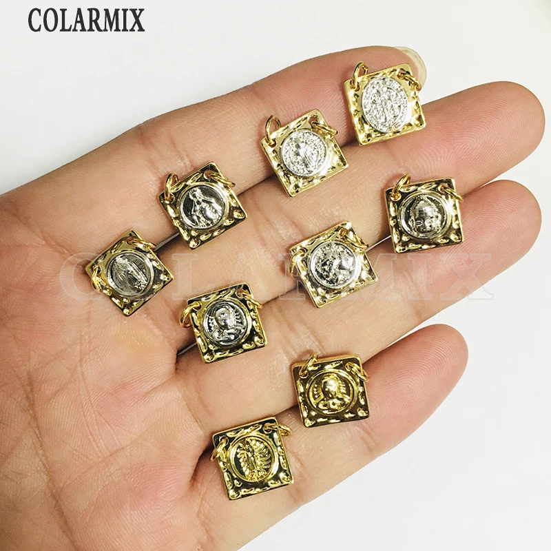 

10 pieces mix religion pendants double filled metal color multi kinds religion jewelry