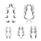 Детские края для волос, боковые челки, наклейки для татуировки, временная самодельная татуировка для волос, шаблон, водонепроницаемые инструменты для макияжа