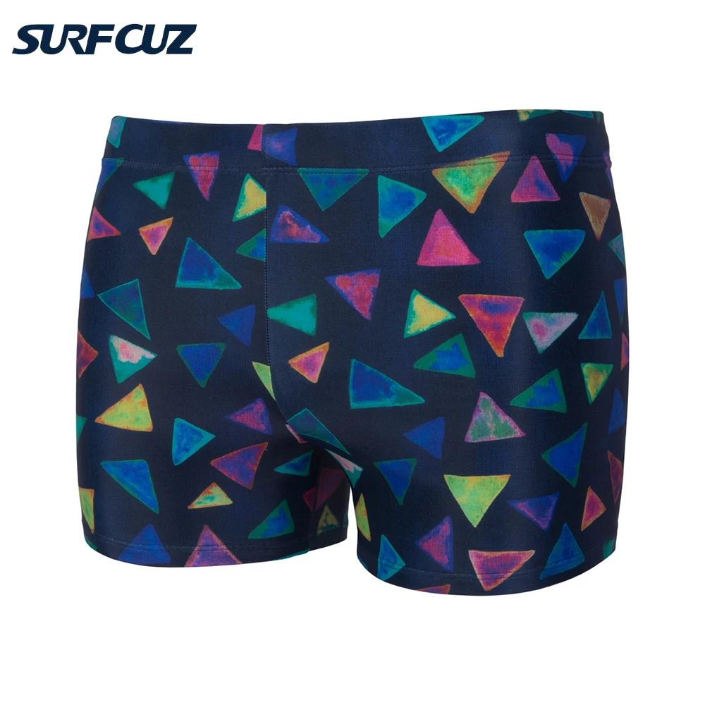 

Мужские плавки для плавания SURFCUZ, одежда для плавания, женский купальный костюм с принтом, мужские спортивные плавки с квадратными штанинам...
