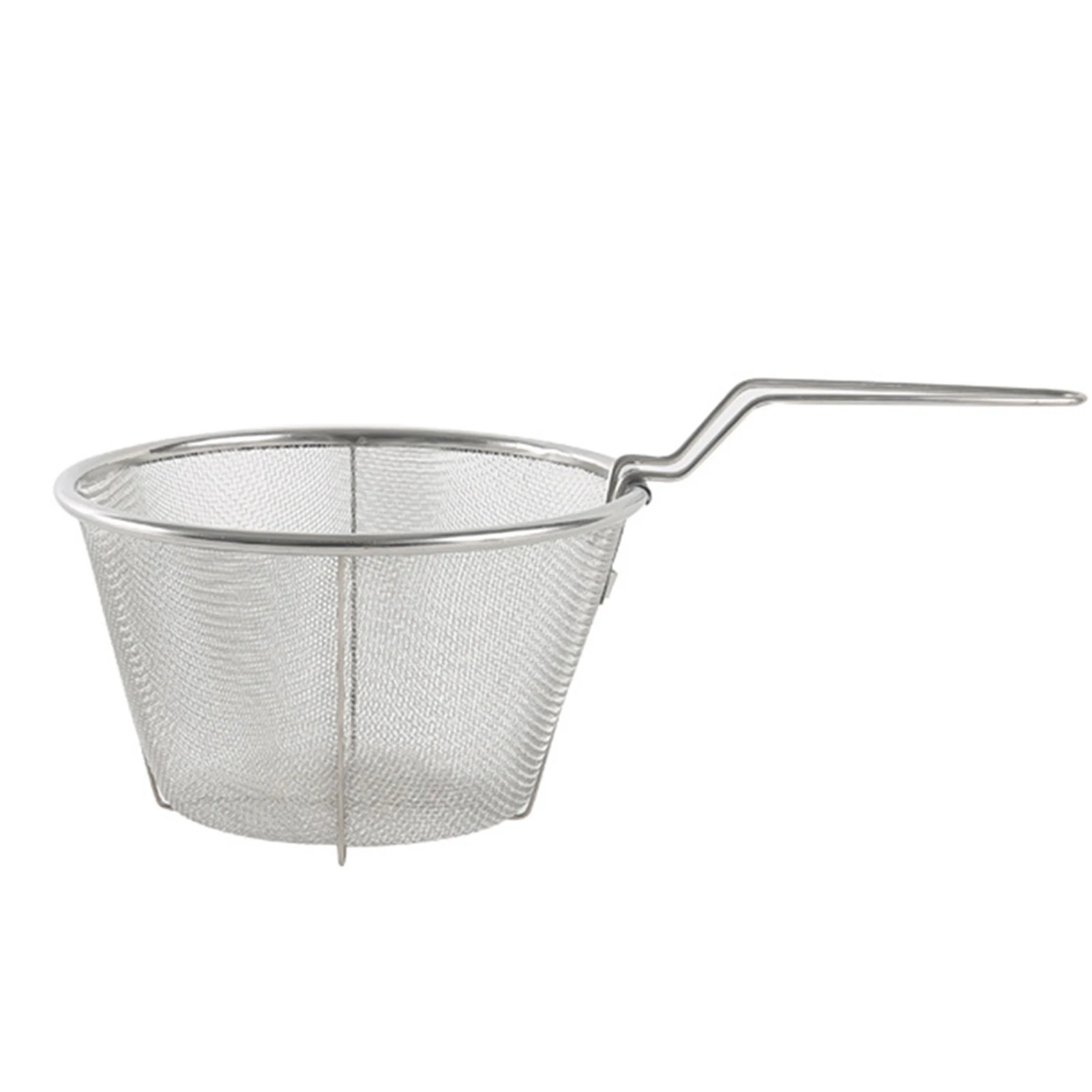 

Stainless Steel Frying Basket Colander Strainer Round French Fries Fried Filter Spoon Pot Edge Household Frying Mesh Right