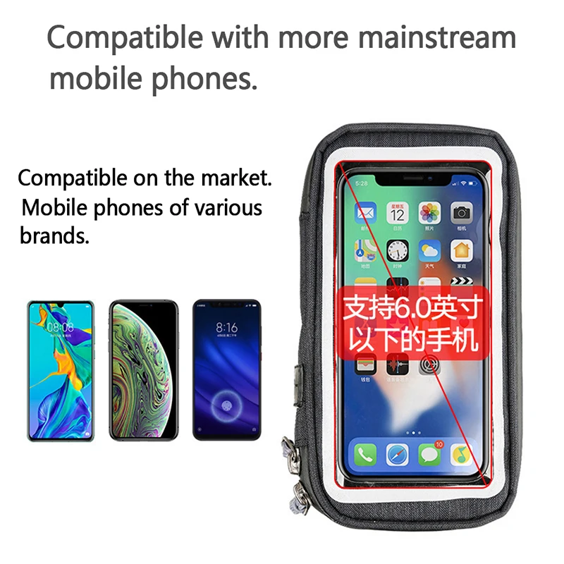 

Bike Protective 360 Rotation Handlebar Bicycle Bag Pouch Touch Screen Case For IPHONE Samsung Navigation Package Mobile Phone