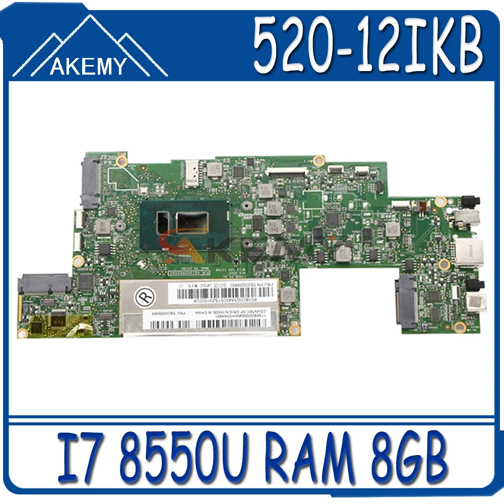 

Материнская плата Akemy для Lenovo Miix 520-12IKB MIIX 520, процессор I7 8550U, ОЗУ 8 ГБ, протестирована на 100%
