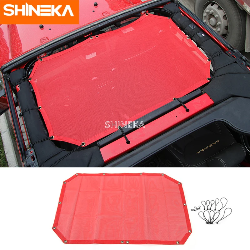 SHINEKA 2 двери солнцезащитный козырек Передняя крыша сетка бикини Верхняя