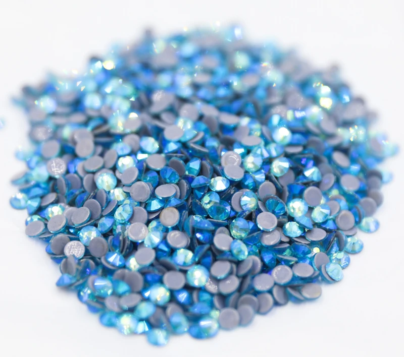 

Aquamarine AB стразы SS6~SS30 Hotfix Rhinestones Iron On Flatback Glass Nail Art Rhinestone Crystal AB DIY Decorations