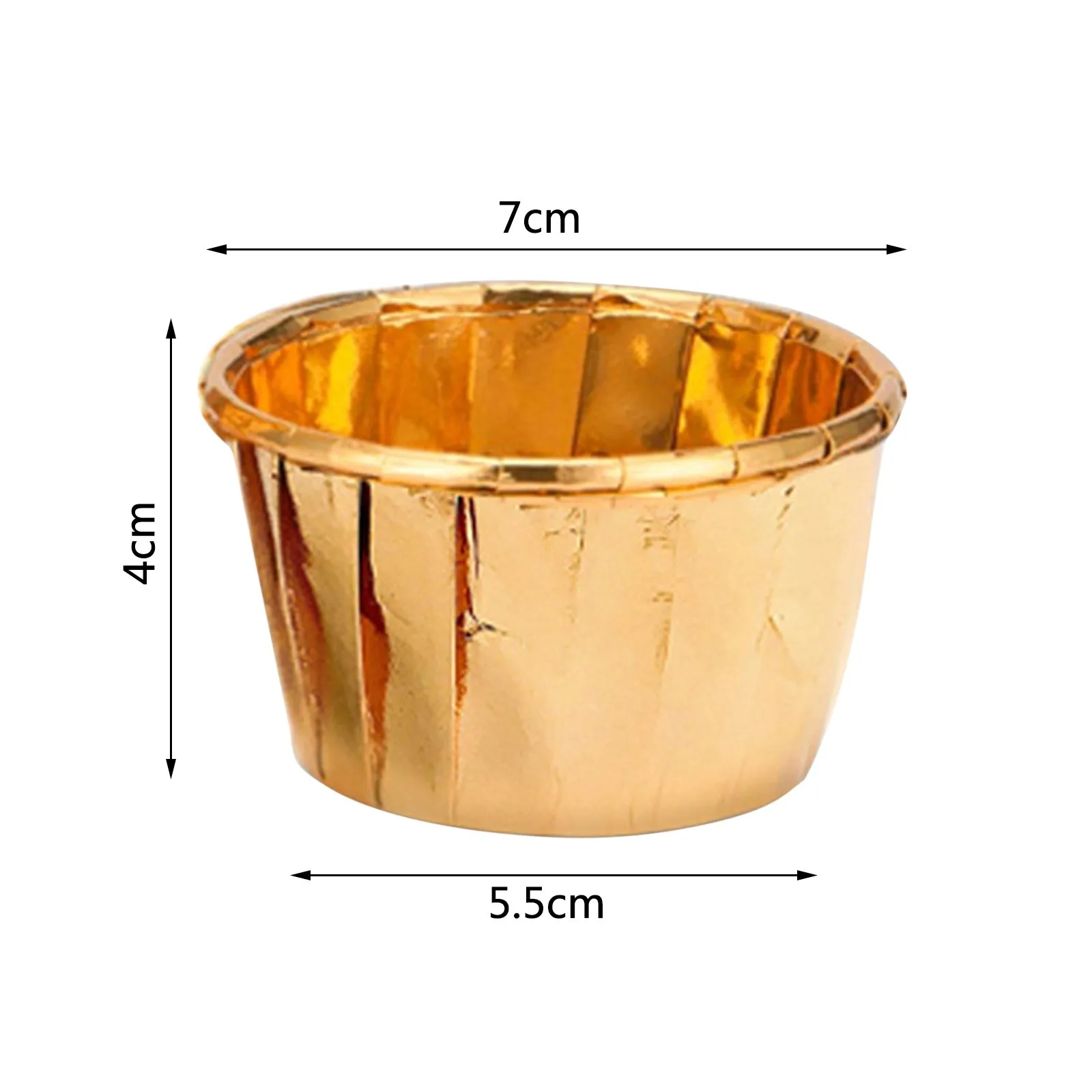 50 шт. Фольга торт чашки кекс Бумага цвета: золотистый серебристый Форма для